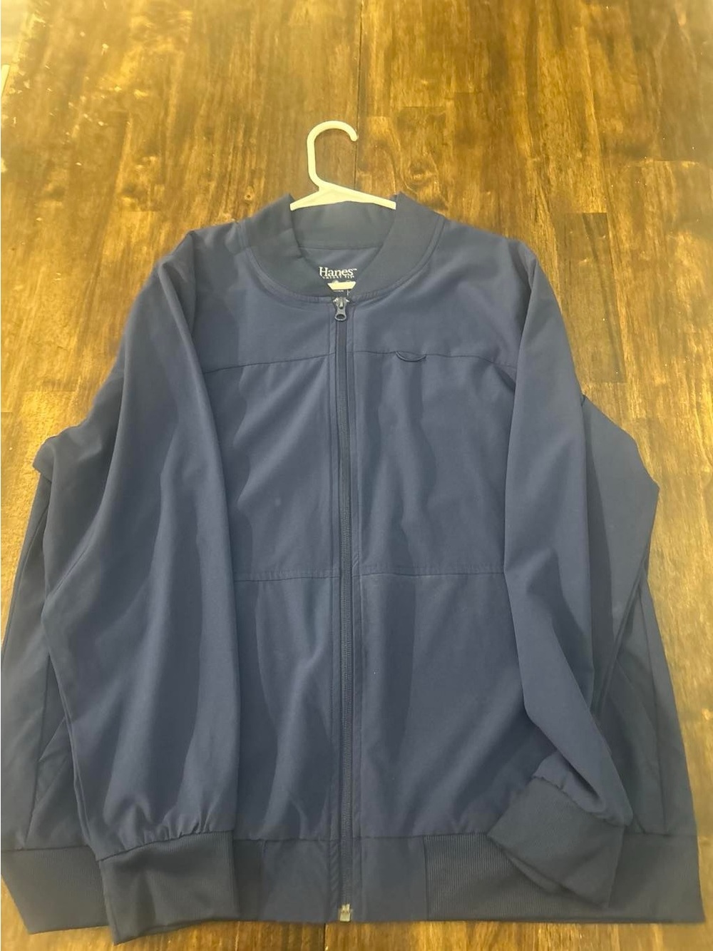 Hanes Men's Navy Bomber Jacket with Full Zip
